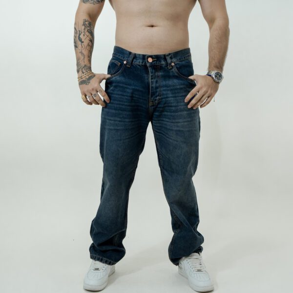 Pantalon Baggy Azul Desgastado